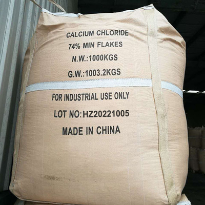 1000kg/Zakcacl2 van het het Calciumchloride van het Calciumchloride 74% het Dihydraat Witte Vlokken