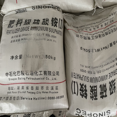 50 KG/BAG Ammoniumsulfaat witte deeltje CAS 7783-20-2 gebruikt als voedingsmiddel in de landbouw