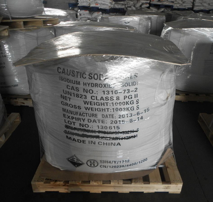 Van het het Natriumhydroxyde van bijtende Sodaparels de Pallets van NaOH 99% 1000kg/Bag 20tons/20GP Withou