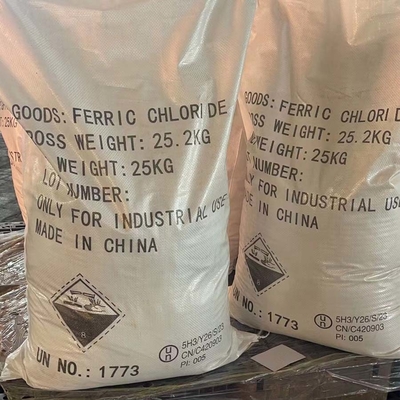 25 kg/zak ijzerchloride watervrij poeder 98%min 26MT/20GP