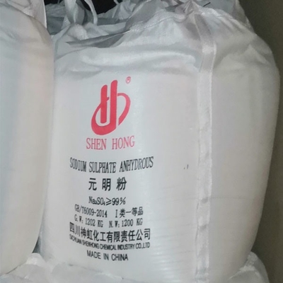 1200 KG / BAG Glauberzout Na2so4 Natriumsulfaat Onwaterdig 99% Prijs voor wasmiddel en glas