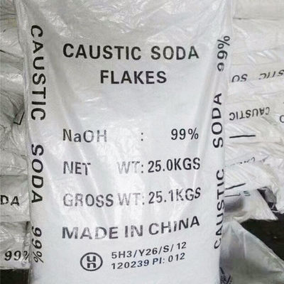 25 KG/BAG 99% zuiverheid Kaustische soda Natriumhydroxide Vlokken Cas 1310-73-2 Voor het maken van papier