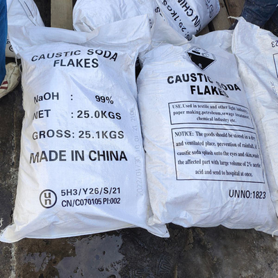 NaOH Kaust Soda Natriumhydroxide Anorganische verbinding Sterk corrosief vermogen 25 KG / BAG